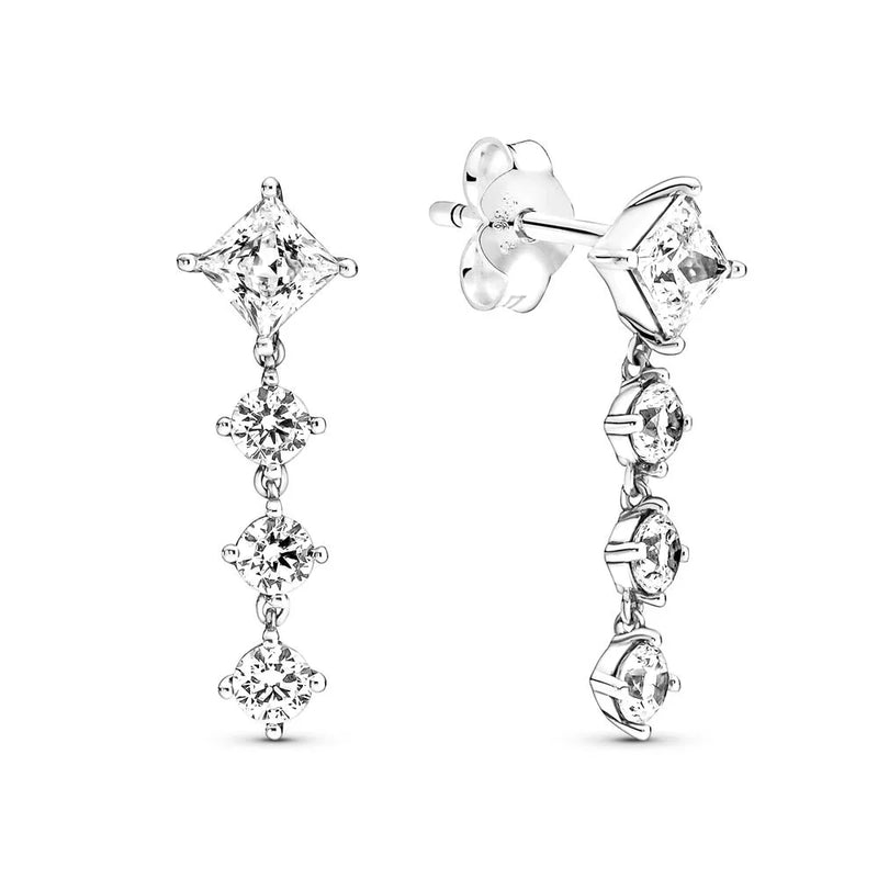 925 Silver Earrings DIY Rose Freshwater Cultured Baroque Pearl Hoop Earrings