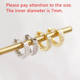 925 Silver Double Row Zircon Ear Ring Wild Female Jewelry