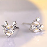 925 Sterling Silver Earrings Female Temperament Korea Mini Small Ear Bones and S