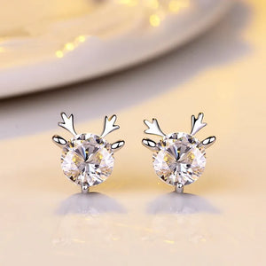 925 Sterling Silver Earrings Female Temperament Korea Mini Small Ear Bones and S