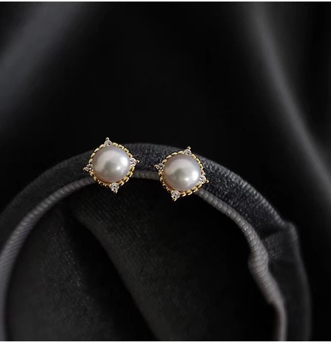 925 Silver Earrings Base for Pearls Beads Agate Jade Crystal