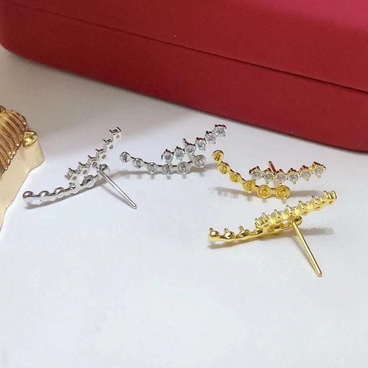 925 Silver Earrings Findings Crystal 3 pairs/lot