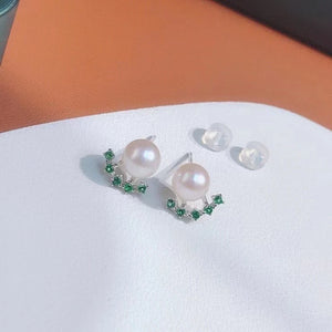 925 Silver Earring Findings for Pearls Agate Stones 10 pairs