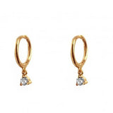 925 Sterling Silver Letter Zircon Evil Eye Ear Bone Earrings