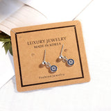 925 Silver Evil Eye Earrings Micro-inlaid CZ Zirconia S-e571