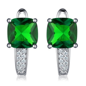 925 Silver Nano Sapphire Earrings Halloween Fine Jewelry