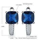 925 Silver Nano Sapphire Earrings Halloween Fine Jewelry