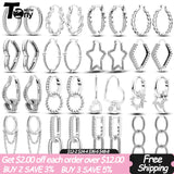 925 Silver Double Hoop Heart Shape Earrings