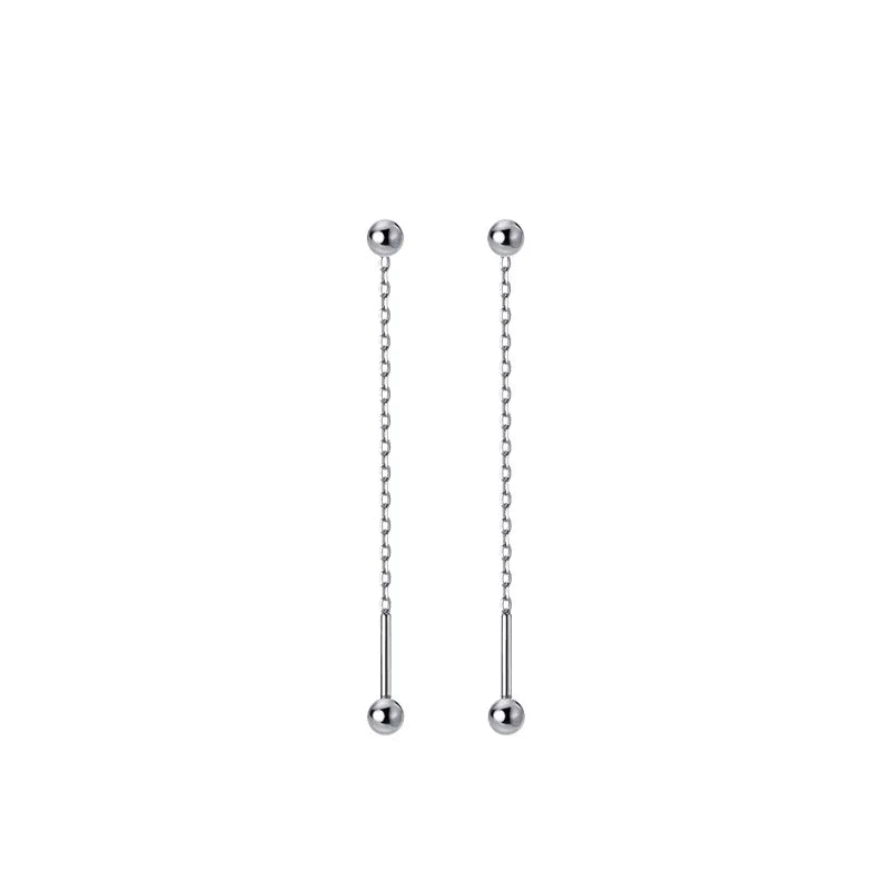 925 Sterling Silver Earrings For Women Stud Chain