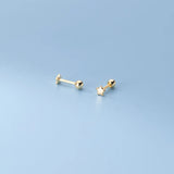 925 Silver Small Star Stud Earrings for Women