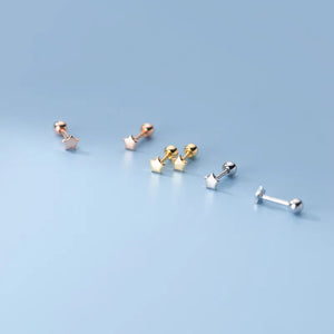 925 Silver Small Star Stud Earrings for Women