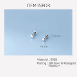 925 Silver Small Star Stud Earrings for Women