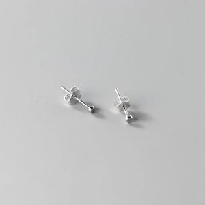 925 Silver Stud Earrings for Women Round Small