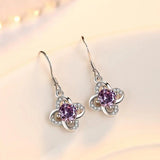 925 Silver Zirconia Heart Twist Earrings S-E499