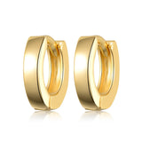 925 Silver Round Hoop Earrings, Geometric Design for Women Men