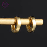 925 Silver Round Hoop Earrings, Geometric Design for Women Men