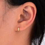 925 Silver Round Hoop Earrings, Geometric Design for Women Men
