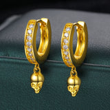 925 Silver Moissanite Skull Drop Earrings Trendy Unisex Gift