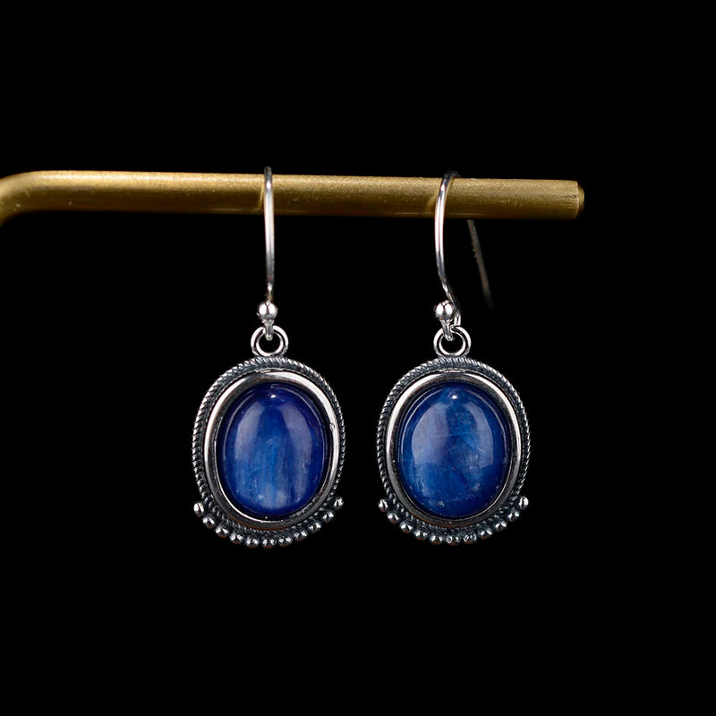925 Sterling Silver Natural Kyanite Earrings for Women