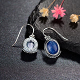 925 Sterling Silver Natural Kyanite Earrings for Women