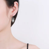 925 Silver Owl Drop Earrings Party Jewelry Women Gift