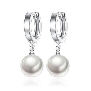 925 Silver Pearls Agate Shambala Earrings Women Jewelry