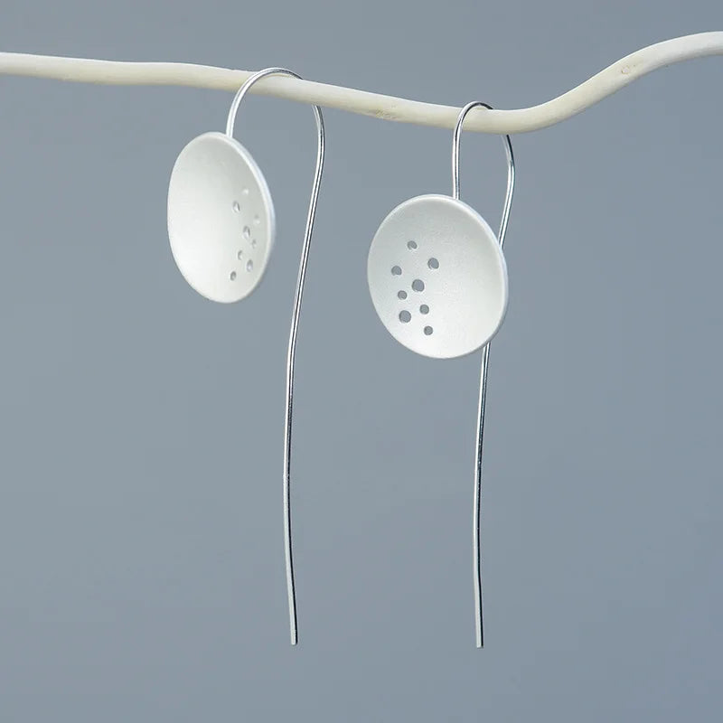 925 Silver Earrings Personality Long Silver Earrings Originality