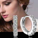 925 Silver Single Row Zircon Earrings
