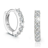 925 Silver Single Row Zircon Earrings