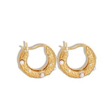 925 Silver Pearl Ring Earrings Personality