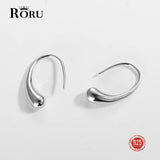 925 Silver Smooth Water Drop Earrings for Women