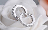925 Silver Zirconia Crystal Hoop Wedding Earrings