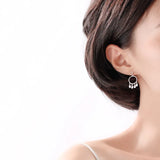 925 Silver Tassel Earrings for Women Stud Earrings Lady Jewelry
