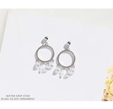 925 Silver Tassel Earrings for Women Stud Earrings Lady Jewelry