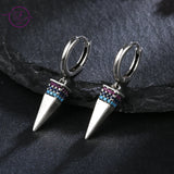 925 Silver Triangle Pendant Earrings with Zircon