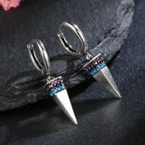 925 Silver Triangle Pendant Earrings with Zircon