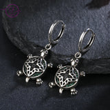 925 Silver Turtle Zircon Drop Earrings for Women Party Jewelry