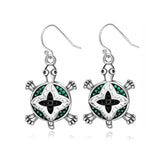 925 Silver Turtle Zircon Drop Earrings for Women Party Jewelry