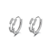925 Silver Minimalist Hoop Earrings 14K Party Girl Jewelry