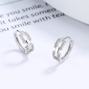 925 Silver Minimalist Hoop Earrings 14K Party Girl Jewelry