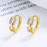 925 Silver Minimalist Hoop Earrings 14K Party Girl Jewelry