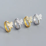 925 Sterling Silver Butterfly Earrings Minimalist Style