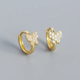 925 Sterling Silver Butterfly Earrings Minimalist Style