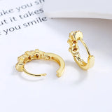 925 Silver Zircon Earrings Minimalist Party Gift Jewelry