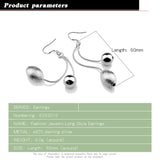 925 Silver Bohemian Frosted Bead Earrings Charm Jewelry