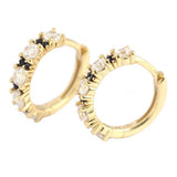 925 Silver CZ Hoop Earrings Women's Accessories