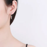 925 Silver Zircon Water Drop Earrings Fine Party Jewelry