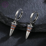 925 Silver Zircon Water Drop Earrings Fine Party Jewelry