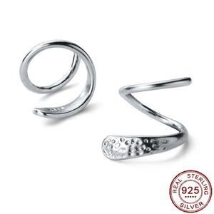 925 Silver Spiral Stud Earrings for Women Girls Teens Snake Earings Jewelry