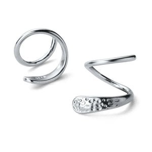 925 Silver Spiral Stud Earrings for Women Girls Teens Snake Earings Jewelry